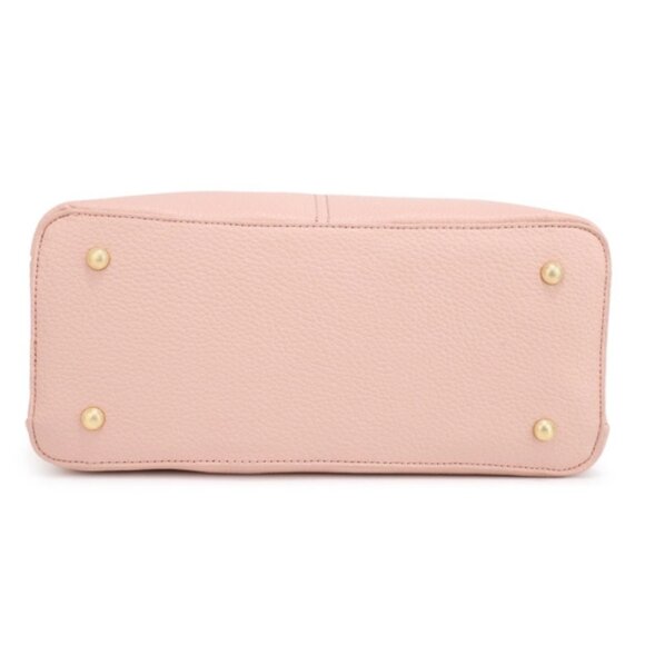 Corina Triple Compartment Satchel "White Blue & Pinks" - Picture 6 of 6